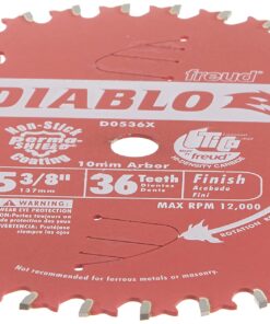 Freud D0536X Diablo 5-3/8-Inch 36 Tooth ATB Finish Cordless Trim Saw Blade 18 71YF9SFhezL
