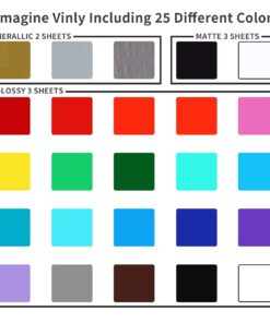 iImagine Vinyl Permanent Vinyl for Cricut, 72 Pack Permanent Adhesive Vinyl Sheets (12”x 12”) for Silhouette Cameo and Any Craft Machine Cutter Multicolor 34 71YFhwFBwsL