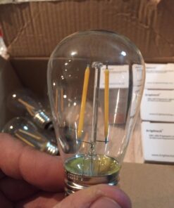 Brightech Ambience Pro - Waterproof LED Outdoor String Lights - Hanging, Dimmable Vintage Edison Bulbs - 48 Ft Commercial Grade Patio Lights, Christmas Cafe Ambience in Your Backyard, 2W 15 Bulbs (2700k) Soft White 48 Feet 43 71YGQujSE5L