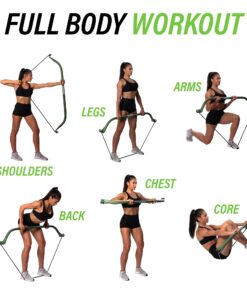 Original Gorilla Bow Portable Home Gym Resistance Bands and Bar System for Travel, Fitness, Weightlifting and Exercise Kit, Full Body Workout Equipment Set Original Bow, Black, Base Bundle 23 71YGWb4wjbL