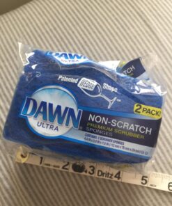 Dawn Ultra Dishwashing Liquid Dish Soap (4x19.4 Fl oz) + Non-Scratch Sponge (2 Count), Original Scent 77.60 Fl Oz (Pack of 1) 32 71YGXehQJ5L