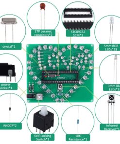 IS DIY Electronics Projects Soldering Practice, Heart Love LED Lights Kit, Remote Control RC Circuit Assemble DIY Soldering Kit No Case 37 71YIADm8waL