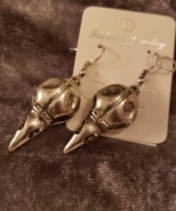 RechicGu Crow Viking Odin Bird Raven Skull Dangle Earrings Skeleton Death Devil Goth Punk Emo Steampunk Vintage Silver 30 71YIwmdsP2L
