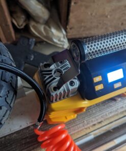 AstroAI Portable 160 PSI Heavy Duty Tire Inflator Pump with Screen, Dual Cylinders & Dual Motors, Dual Power Air Compressor for SUVs, RVs, ORVs, Trucks, Cars, Air Mattresses, etc., Auto Off, LED Light 1-yellow 26 71YJ9ZUzpUL