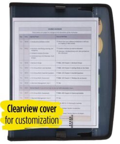 Five Star 7 Pocket Expanding File Organizer, Plastic Expandable File Folders with Customizable Tabs & Clear Cover, Holds 11" x 8-1/2", Zipper Closure, Color Will Vary (35170) *Color Will Vary 11 71YJOsi7vYL