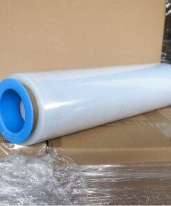 BOMEI PACK Clear Stretch Wrap Roll with Plastic Handle 18" x 1000 Feet 80 Gauge 4 Pack, Shrink Wrap Heavy Duty, Self-Adhering Plastic Wrap for Shipping, Moving Transparent 16 71YJdXEOMvL