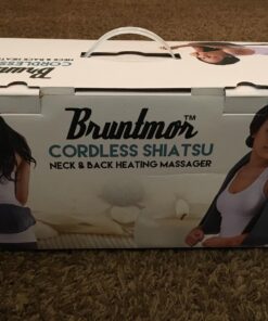Bruntmor Cordless Rechargeable Neck & Back Pain Relief Products | Shiatsu Massager 3-D Deep Kneading Portable Full Body Massager Back Massager for Back Pain with Heat | Ideal for Relieving Shoulder - Image 12
