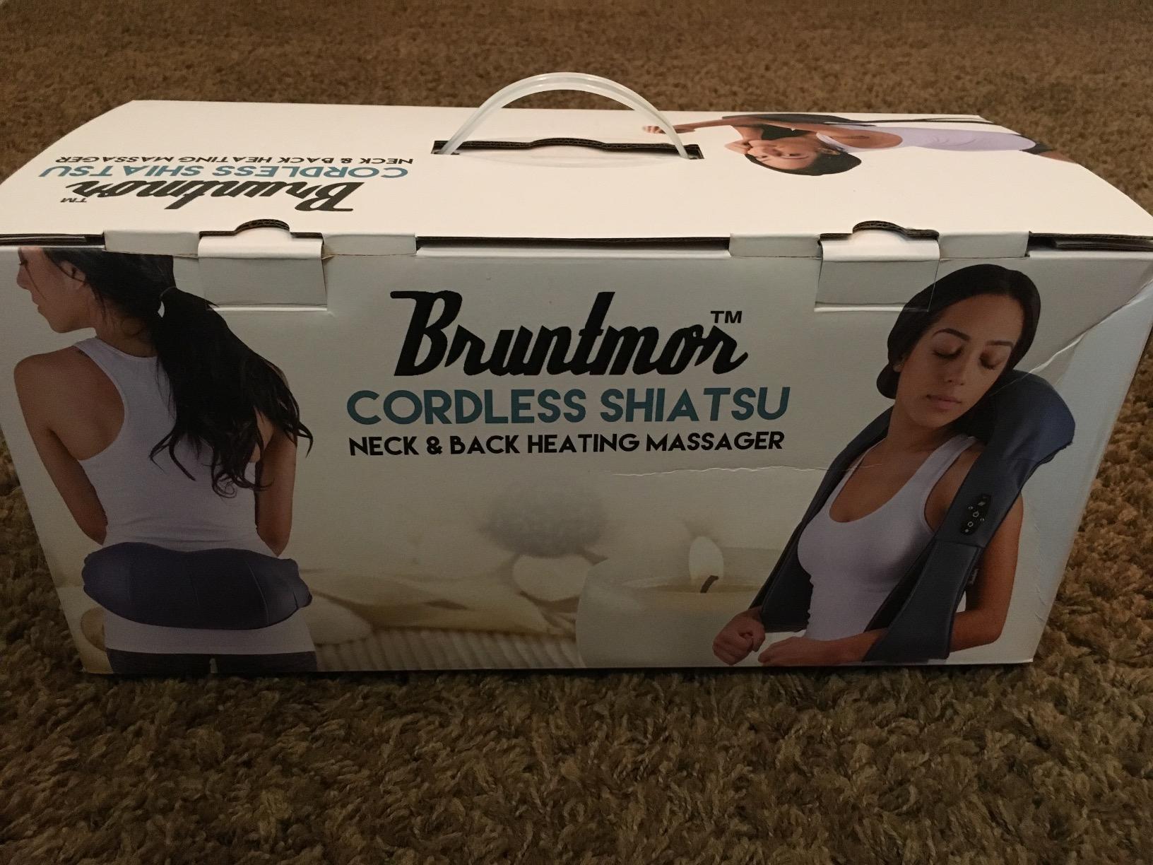 Bruntmor Cordless Rechargeable Neck & Back Pain Relief Products | Shiatsu Massager 3-D Deep Kneading Portable Full Body Massager Back Massager for Back Pain with Heat | Ideal for Relieving Shoulder 12 Bruntmor Cordless Rechargeable Neck & Back Pain Relief Products | Shiatsu Massager 3-D Deep Kneading Portable Full Body Massager Back Massager for Back Pain with Heat | Ideal for Relieving Shoulder - Image 12