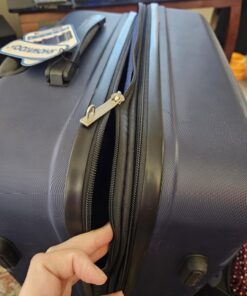 SHOWKOO Luggage Sets Expandable PC+ABS Durable Suitcase Double Wheels TSA Lock 3pcs Blue 20in24in28in 37 71YKJ6Z9vkL