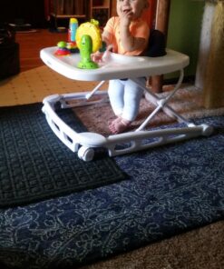 Joovy Spoon Baby Walker & Activity Center Featuring Three Adjustable Heights, Tough Luggage Grade Seat Material, and 30 lb Weight Capacity - JPMA Safety Certified (Blueberry) Blueberry 34 71YLHT4y26L