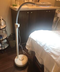 5X Magnifying Lamp LED Magnifier Light Glass Lens W/Adjustable Gooseneck, Floor Rolling Stand Facial Beauty Spa Salon Light Equipment Visual Aid 36 71YLMz4LzL