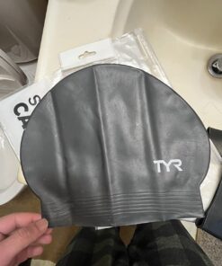 TYR Latex Swim Cap Black 18 71YMKCFzBL