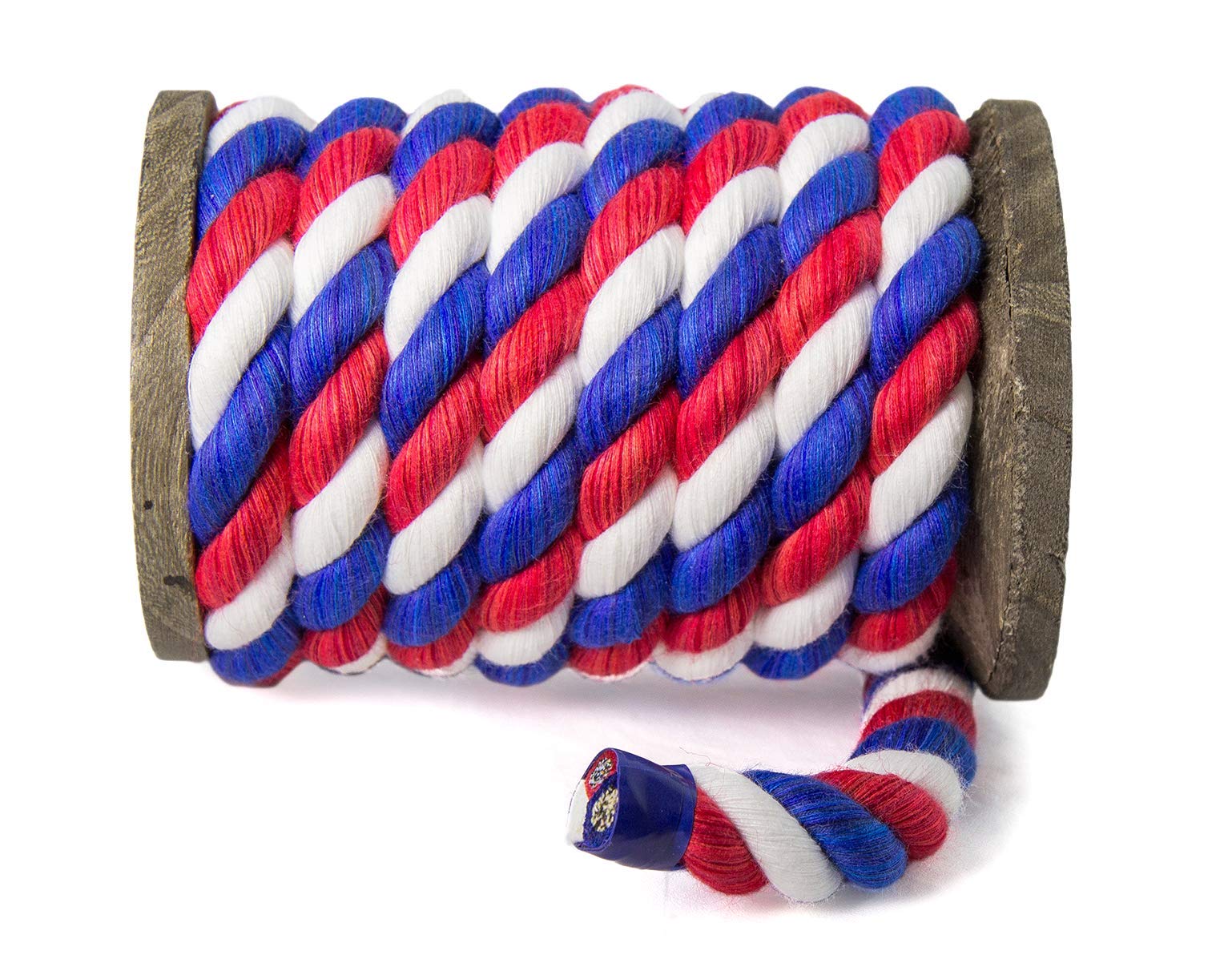 Ravenox Natural Twisted Cotton Rope | Made in The USA | Strong Triple-Strand Cordage for Sports, Décor, Pet Toys, Crafts, Macramé & Indoor Outdoor Use| by The Foot & Diameter (Multiple Color) Red, Snow White, Royal Blue 1/2 Inch x 50 Feet 2 Ravenox Natural Twisted Cotton Rope | Made in The USA | Strong Triple-Strand Cordage for Sports, Décor, Pet Toys, Crafts, Macramé & Indoor Outdoor Use| by The Foot & Diameter (Multiple Color) Red, Snow White, Royal Blue 1/2 Inch x 50 Feet - Image 2