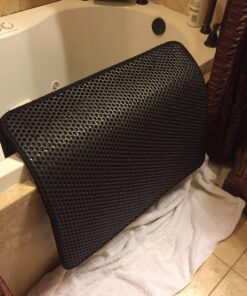 iPrimio Large Cat Litter Trapper Mat with Exclusive Urine/Waterproof Layer - Cat Litter Mat - Larger Holes with Urine Puppy Pad Option for Messy Cats - Soft on Paws and Light - 30" x 23" (Black Color) 30x23 - Black 51 71YNQM1ruCL