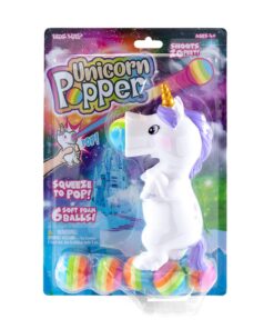 Hog Wild White Unicorn Popper Toy - Shoot Foam Balls Up to 20 Feet - 6 Rainbow Balls Included - Age 4+ 15 71YNQscMTjL