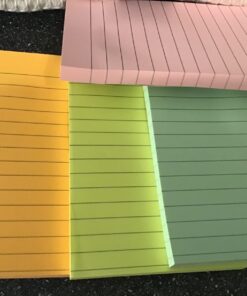 Amazon Basics Lined Sticky Notes, 4 x 6-Inch, Assorted Colors, 5-Pack 36 71YNX9OmY4L