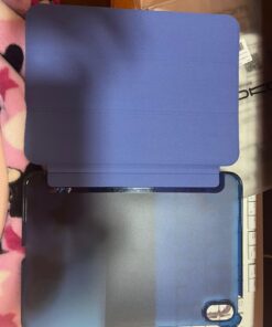 MoKo Case for iPad 10th Generation 10.9 inch 2022, Slim Stand Protective Cover with Hard PC Translucent Back Shell Cover for iPad 10th Gen 2022, Support Touch ID, Auto Wake/Sleep, Navy Blue 34 71YNeJCp6WL