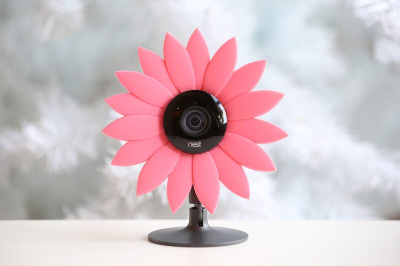 Catalog 4 Hide-Your-Cam Nest Cam Security Camera Camouflage Pink Sun Flower Cover Skin Case Disguise Protection Decoration Also Fits on Yi Home Cam