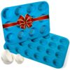 Silicone Muffin Pan & Mini Cupcake Baking Set (12 & 24 Cup) - Non Stick Mini Muffin Tin - BPA Free & Dishwasher Safe Silicon Bakeware Pans/Tins - Rubber Trays & Molds - Free Recipe eBook & Muffin Cups 12 & 24 Cup Set 16 71YOowu8GML