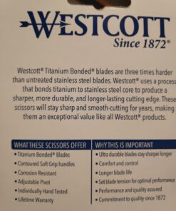 Westcott 13901 8-Inch Titanium Scissors For Office and Home, Yellow/Gray, 2 Pack 34 71YP9AJvaiL