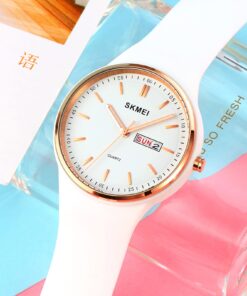 FANMIS Unisex Outdoor Sport Jelly Watch Simple Casual Analog Watches 3ATM Waterproof Minimalism Watches for Young Women Silicone Strap A White 12 71YPR HH9L