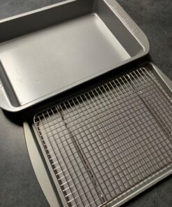 KITCHENATICS Small Quarter Sheet Cooling Rack for Cooking and Baking, Oven-Safe Stainless Steel Wire Rack, Baking Rack for Oven Cooking, Heavy Duty Cookie Cooling Rack fits Quarter Sheet Pan - 8.5x12 8.5" x 12" Quarter Sheet (SMALL) - 1 PC 35 71YPjenu5L
