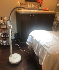 5X Magnifying Lamp LED Magnifier Light Glass Lens W/Adjustable Gooseneck, Floor Rolling Stand Facial Beauty Spa Salon Light Equipment Visual Aid 37 71YQT6gzSaL