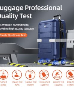 SHOWKOO Luggage Sets Expandable PC+ABS Durable Suitcase Double Wheels TSA Lock 3pcs Blue 20in24in28in 35 71YQkbfGVtL