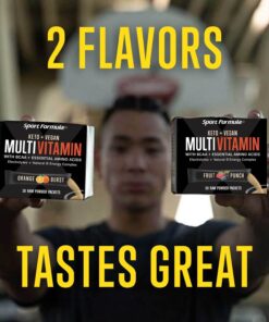 Liquid Multivitamin Drink Mix Vitamin Powder BCAA Won't Upset Your Stomach Daily Keto MultiVitamin for Men and Women Amino Acid Powder Fruit Punch Packet Multivitamin Powder Electrolytes 5.29 Ounce (Pack of 1) 18 71YRa4iwFpL