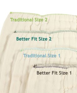 Organic Cotton Blend Prefold Cloth Diapers by OsoCozy (6 Pack) - 70% Rayon from Bamboo Fibers, 30% Organic Cotton. Eco-Friendly, Absorbent & Soft - Traditional Small 7-15 lbs. Small Size 1 - Fits 7-15 Pound 12 71YS248PNBL