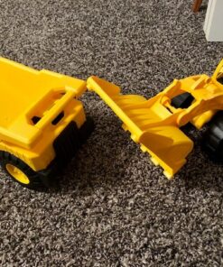 Amazon Basics Toy Construction Vehicle Set, Dump Truck and Bulldozer, Indoor/Outdoor, 10-Inch, Pack of 2, Yellow, 10.25" x 12" x 5.75" 75 71YSF7Zcy L
