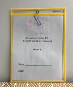 Amazon Basics Heavy Duty Dry Erase Ticket Holder Pockets, Clear Film With Multicolored Fabric Edge, 8.5" X 11", Pack of 25 30 71YSfpP1t L