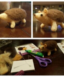 DIMENSIONS 72-73803 Hedgehog Felt Animals Needle Felting Kit, 3.5'' x 2'' 3.5'' x 2'' 36 71YSmaTyGPL