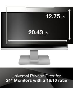 3M Privacy Filter for 24" Widescreen Monitor (16:10) (PF240W1B) Black 24" Widescreen Monitor (16:10 Aspect Ratio) 12 71YSssFL6iL
