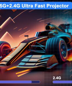 Mini Projector, Magcubic HY300 Auto Keystone Correction Portable Projector, 4K/ 200 ANSI Smart Projector with 2.4/5G WiFi, BT 5.0, 130 Inch Screen, 180 Degree Flip, Round Design, Home Video Projector white 19 71YTWltWt3L