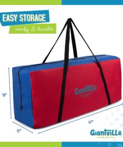 Giantville Giant 4 in a Row Connect Game + Storage Carry Bag - 4" Wide X 3.5" Tall - Oversized Jumbo Sized Entertainment for Outdoor/Indoor Play for Kids & Adults - Durable Waterproof - 2022 Version Game + Bag 13 71YVLB84oaL