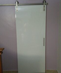 TMS 6 Foot Stainless Steel Country Sliding Barn Wooden Door Hardware Track Set 6 FT (72") 29 71YVb5JgwnL