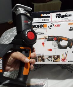 Worx 20V AXIS 2-in-1 Cordless Reciprocating Saw & Jig Saw, Orbital Cutting Reciprocating Saw, Pivoting Head Jigsaw Tool with Tool-Free Blade Change, Power Share WX550L – Battery & Charger Included 20V Battery + Charger Included 62 71YVjsGS0eL
