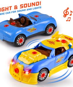 Liberty Imports Take Apart Racing Car Toys - Build Your Own Assembly Vehicle with 30 Piece Constructions Set and Working Electric Drill - Engine Sounds & Lights 19 71YW11UVeL