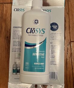 CloSYS Sensitive Mouthwash, 32 Ounce, Gentle Mint, Alcohol Free, Dye Free, pH Balanced, Helps Soothe Mouth Sensitivity, Fights Bad Breath Fresh Breath 32 Fl Oz (Pack of 1) 22 71YWhVXZDlL