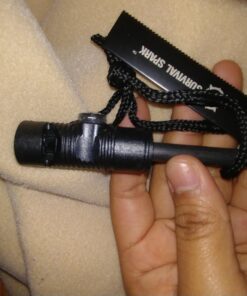 Fire Starter - SurvivalSPARK Emergency Magnesium Fire Starter - Survival Fire Starter with Compass and Whistle 37 71YWmr8E3HL