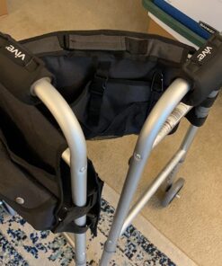 Vive Walker Handle Cushions - Padded Hand Covers - Soft Cushion Padding Medical for Folding Rolling Wheelchair, Rollator Handle, Senior, Elderly Grippers - Crutch Handle Pad Grips - Mobility Aid Black 43 71YXsIxRVML