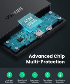 UGREEN USB C Hard Drive Enclosure USB C 3.1 Gen 2 to SATA Adapter for 2.5" SATA SSD HDD 6Gbps High-Speed Support UASP SATA III Compatible with MacBook Pro Air WD Seagate Toshiba Samsung Hitachi 30 71YZ8gdNxS