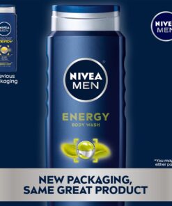 Nivea Men Energy Body Wash with Mint Extract, 3 Pack of 16.9 Fl Oz Bottles 16 71YZBdRmUOL
