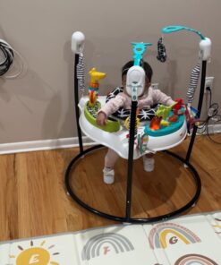 Fisher-Price Baby Bouncer Animal Wonders Jumperoo Activity Center With Music Lights Sounds And Developmental Toys 31 71YZIyP13gL
