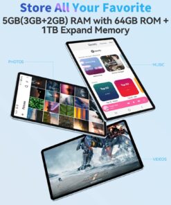 Blackview Android 12 Tablet, 10.1 inch Tablets Tab 7 WiFi 5GB RAM 64GB ROM with 1TB Expand, 6580mAh Battery Tablet PC IPS HD+ Display, Google GMS 5MP Wi-Fi Tablet ,Twilight Blue 5GB+64GB Blue 20 71YZTPx7I3L