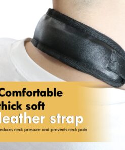 Alternative view of KUWAN Saxophone Neck Strap Soft Sax Leather strap Padded for Alto Sax Tenor Clarinet Baritone Soprano Horn Music Instrument (black) Black