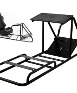 VEVOR Racing Simulator Stand Adjustable Steering Wheel Stand Carbon Steel Racing Wheel Stand fit for Logitech G25, G27, G29, G920, Racing Wheel Gaming Stand, Not Included Wheel,Pedals and Chair Black 46 71YZiuk2YTL