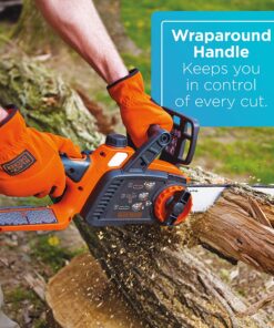 BLACK+DECKER 20V MAX Chainsaw Kit, Cordless, 10 inch, Tool-Free Chain Tensioning, Oil Lubrication System, Battery and Charger Included (LCS1020) 20V Chainsaw Kit 32 71Ya PzRGMS
