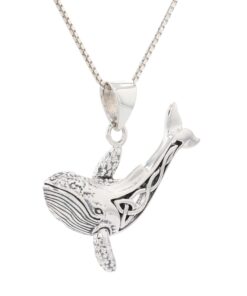Jewelry Trends Celtic Whale Sterling Silver Pendant Necklace 18" 7 71Ya6l3Qq9L